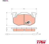 TRW Brake Pads Front GDB328 (R90) - Fits Renault 5, Super 5, Twingo I, Clio I