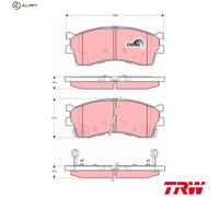 TRW GDB3285 Brake pad set