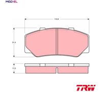 TRW Brake Pad Set GDB329 for Volvo UMM