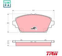 TRW Brake Pad Set GDB3291 – Disc Brake Pads for Nissan Primera Hatchback P12 QR25DE QG16DE