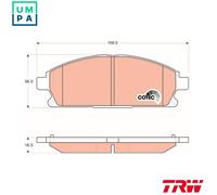 TRW Brake Pad Set GDB3293 – Front Disc for Nissan X-TRAIL (41060-8H785)