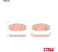 Brake Pad Set, disc brake TRW GDB3297 for HYUNDAI XG (XG) 3.0 1998-2005