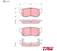 TRW Brake Pad Set GDB3298 - Disc Brake Fits Hyundai Santa Fe I, Matrix, Ssangyong Kyron