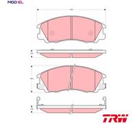 TRW Brake Pad Set GDB3299 - Front - Fits Hyundai Terracan