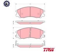 TRW Brake Pad Set GDB3299 - Front - Fits Hyundai Terracan