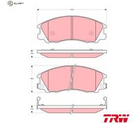 TRW Brake Pad Set GDB3299 - Front - Fits Hyundai Terracan