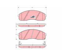 BRAKE PAD SET, DISC BRAKE GDB3301