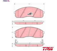 BRAKE PAD SET DISC BRAKE GDB3301 FOR KIA CARNIVAL/II/SEDONA HJ3HJ3 2.9L 4cyl