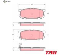 TRW GDB3303 Brake pad set