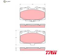BRAKE PAD SET DISC BRAKE GDB3307 FOR SUBARU NISSAN EJ255 2.5L EJ205P 2.0L 4cyl