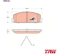 TRW Brake Pad Set GDB3311 - Rear for Mazda 6 (GG) 08/2002+, 626 Mk V & Premacy