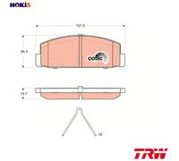 TRW Brake Pad Set GDB3311 - Rear for Mazda 6 (GG) 08/2002+, 626 Mk V & Premacy