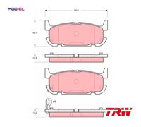 NEW DISC BRAKE PADS SET FOR MAZDA MX 5 II NB BPD BP ZE BP TURBO BP4W TRW