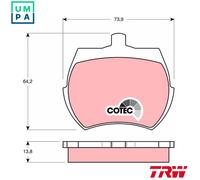 TRW GDB332 Brake pad set