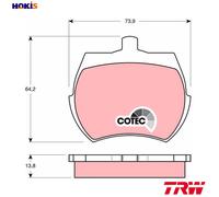 TRW GDB332 Brake pad set