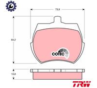 BRAKE PAD SET DISC BRAKE GDB332 FOR AUSTIN-HEALEY SPRITE/MK.IV/Convertible MG