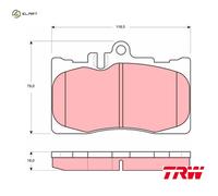 TRW GDB3322 Brake pad set