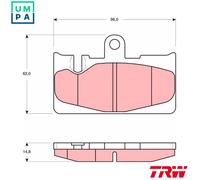 Brake pads GDB3323 TRW for LEXUS LS