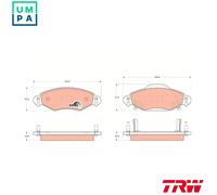 TRW GDB3324 Brake pad set