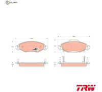 TRW Brake Pad Set GDB3324 – Front Disc for Toyota Yaris/Vitz (1999–2005)