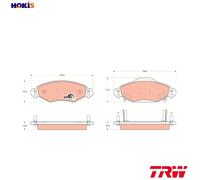 TRW GDB3324 Brake pad set