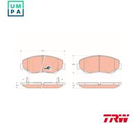TRW GDB3325 Brake pad set