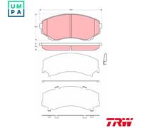 TRW Brake Pad Set, Disc Brake GDB3326 for MAZDA MPV II / MPV Mk II LDY23328Z LDY53323Z