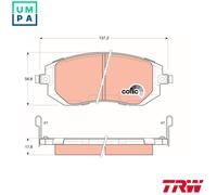 BRAKE PAD SET DISC BRAKE GDB3328 FOR SUBARU OUTBACK LEGACY/V/Station/Wagon/IV