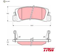 TRW GDB3329 Brake pad set