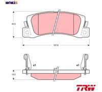 TRW GDB3329 Brake pad set