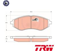 BRAKE PAD SET DISC BRAKE GDB3330 FOR CHEVROLET AVEO/KALOS/Hatchback DAEWOO