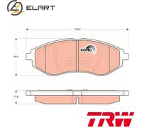 BRAKE PAD SET DISC BRAKE GDB3330 FOR CHEVROLET AVEO/KALOS/Hatchback DAEWOO