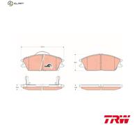 TRW GDB3331 Brake Pad Set, disc brake for HYUNDAI