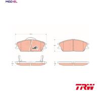 TRW GDB3331 Brake Pad Set, disc brake for HYUNDAI