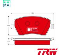BRAKE PAD SET DISC BRAKE GDB3332DTE FOR RENAULT CLIO/IV/Van/III/Grandtour 1.5L