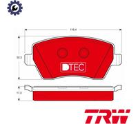 BRAKE PAD SET DISC BRAKE GDB3332DTE FOR RENAULT CLIO/IV/Van/III/Grandtour 1.5L