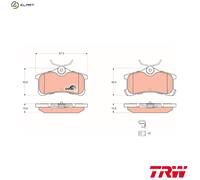 Brake pads GDB3334 TRW for TOYOTA AVENSIS Liftback AVENSIS AVENSIS Estate