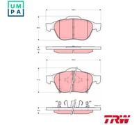 BRAKE PAD SET DISC BRAKE GDB3335 FOR TOYOTA VERSO/SPORTVAN/AVENSIS PICNIC 1.8L