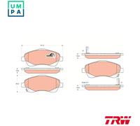 Brake pads GDB3336 TRW for TOYOTA LOTUS