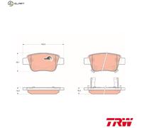 TRW Disc Brake Pad Set GDB3337 for Toyota Avensis Estate T25 (1AZ-FE, 1ZZ-FE, 1AZ-FSE) Rear