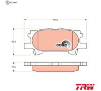 BRAKE PAD SET DISC BRAKE GDB3339 FOR LEXUS TOYOTA 2GR-FE 3.5L 1MZ-FE 3.0L 6cyl