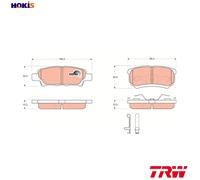 Brake pads GDB3341 TRW for MITSUBISHI LANCER VIII LANCER VIII Sportback