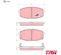 Brake Pad Set, disc brake TRW GDB3342 for KIA CEE'D SW (ED) 2 2007-2012