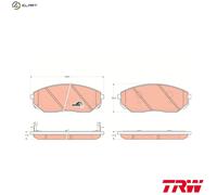 TRW Brake Pads GDB3343 for KIA SORENTO I 2.4-3.5 Front Axle (02-, UK Stock)