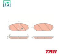 TRW Brake Pads GDB3343 for KIA SORENTO I 2.4-3.5 Front Axle (02-, UK Stock)