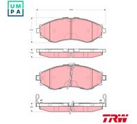 TRW GDB3345 Brake pad set