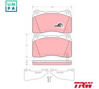 TRW GDB3349 Brake pad set
