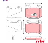 TRW Brake Pad Set GDB3350 – fits Subaru BRZ 2.0 Rear (2012) FA20D