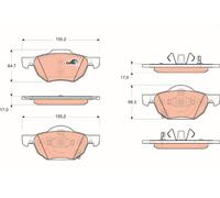 BRAKE PAD SET, DISC BRAKE GDB3355