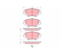 BRAKE PAD SET, DISC BRAKE GDB3356